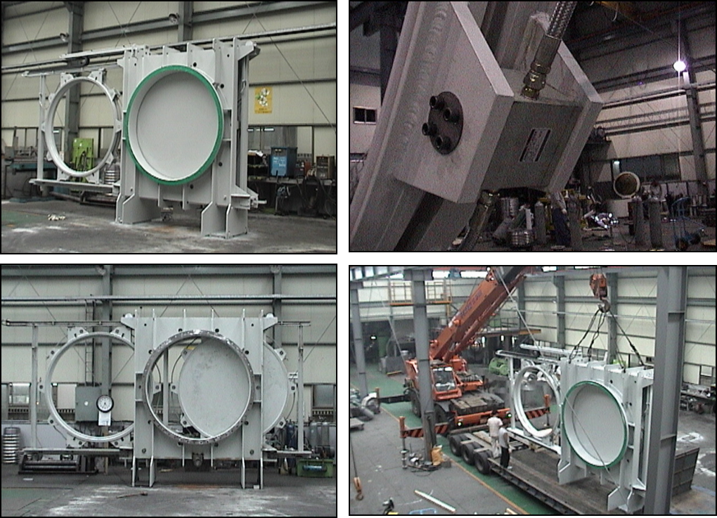 Goggle valve for steelworks